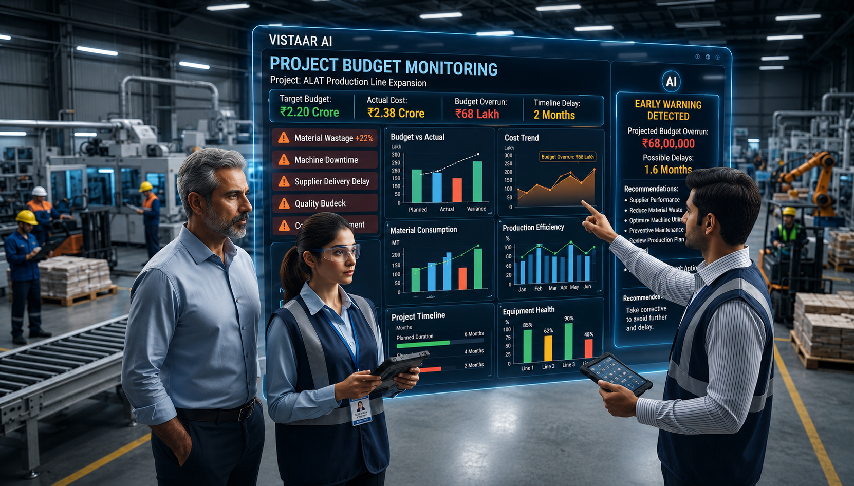Project completed within the targeted budget with Vistaar AI